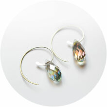 Qtz chandelier oorringen